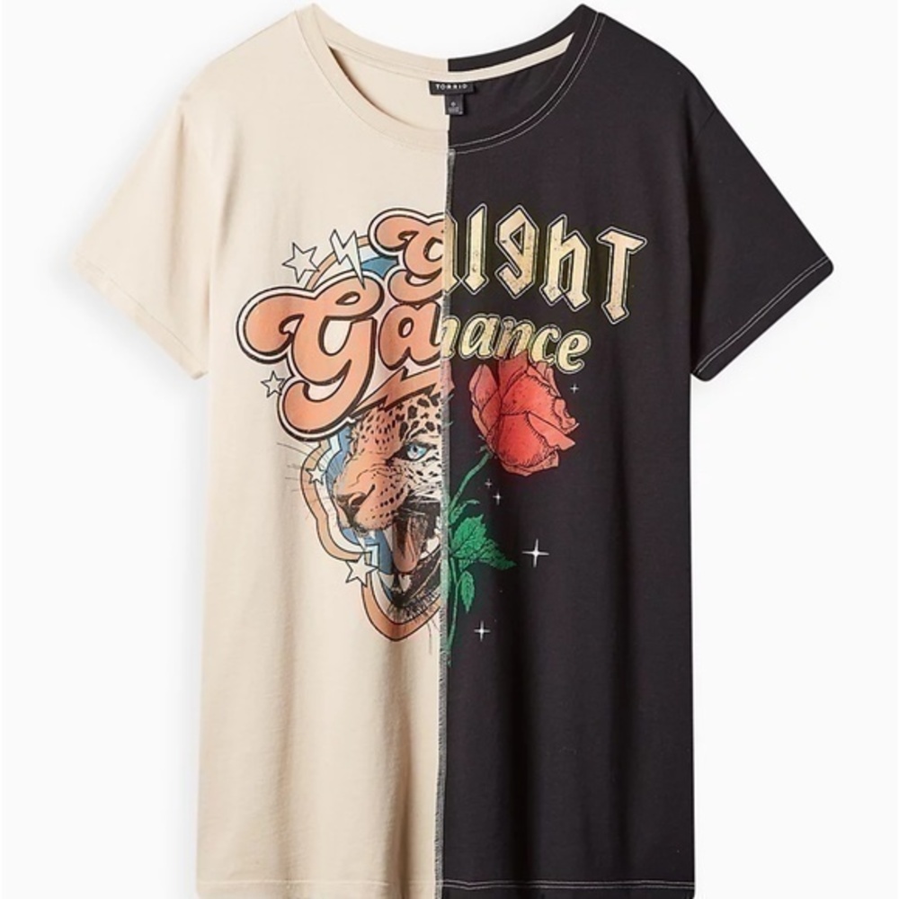 Torrid Graphic Relaxed Fit Cotton Crew Neck Tee Shirt Top sz 0 or 12 0X
